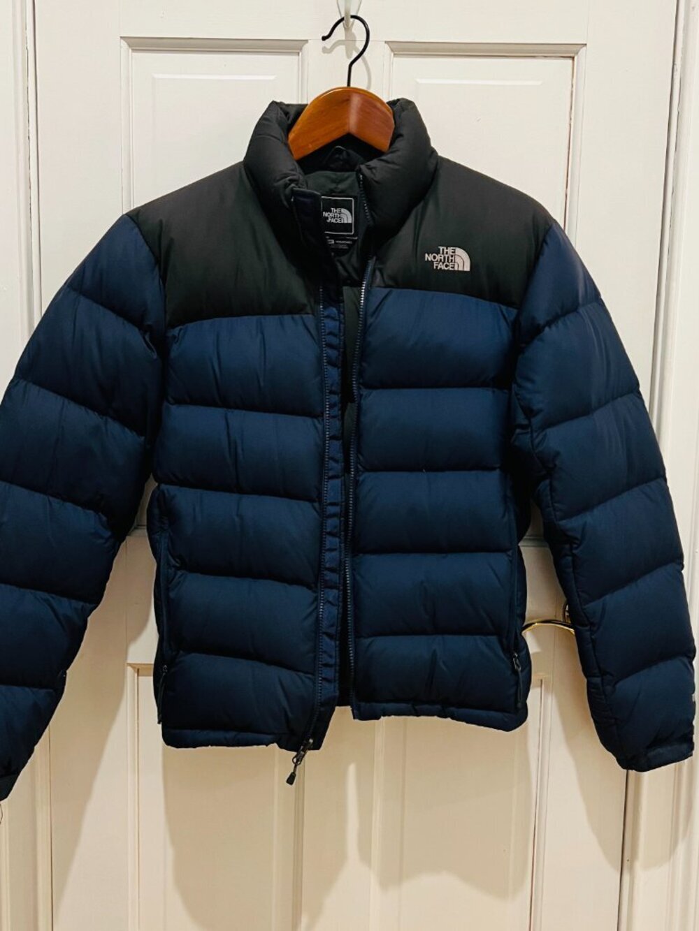The North Face Small Mens Retro Nuptse 700 Down Winter Puffer Jacket Black Coat - Picture 14 of 16